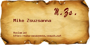 Mike Zsuzsanna névjegykártya
