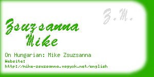 zsuzsanna mike business card